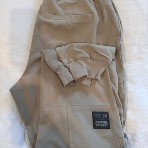 Star Wars Figs women’s Mandalorian Tan scrub Pants